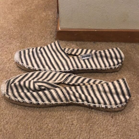 Soludos black and white stripped flats - Picture 3 of 9
